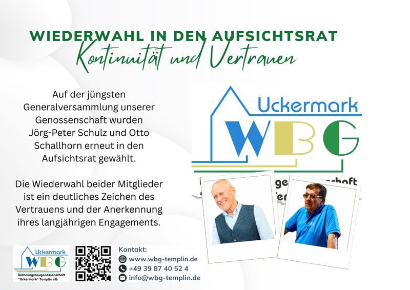 Wiederwahl in den Aufsichtsrat – Kontinuität und Vertrauen